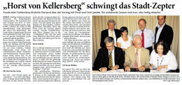 "Horst von Kellersberg" schwingt das Stadt-Zepter